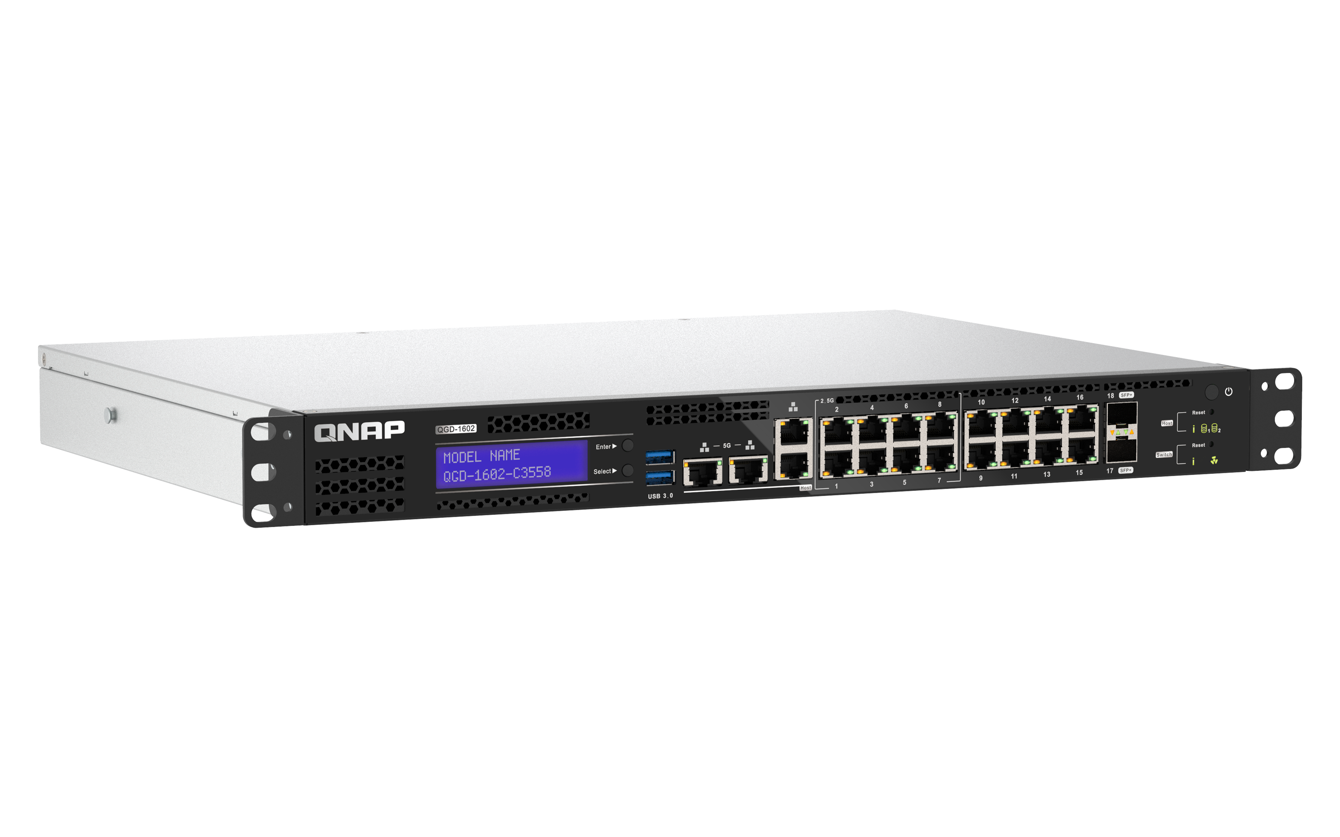 QNAP QGD-1602-C3558-8G Smart Edge Switch mit 2,5 GbE und 10 GbE Fähigkeit