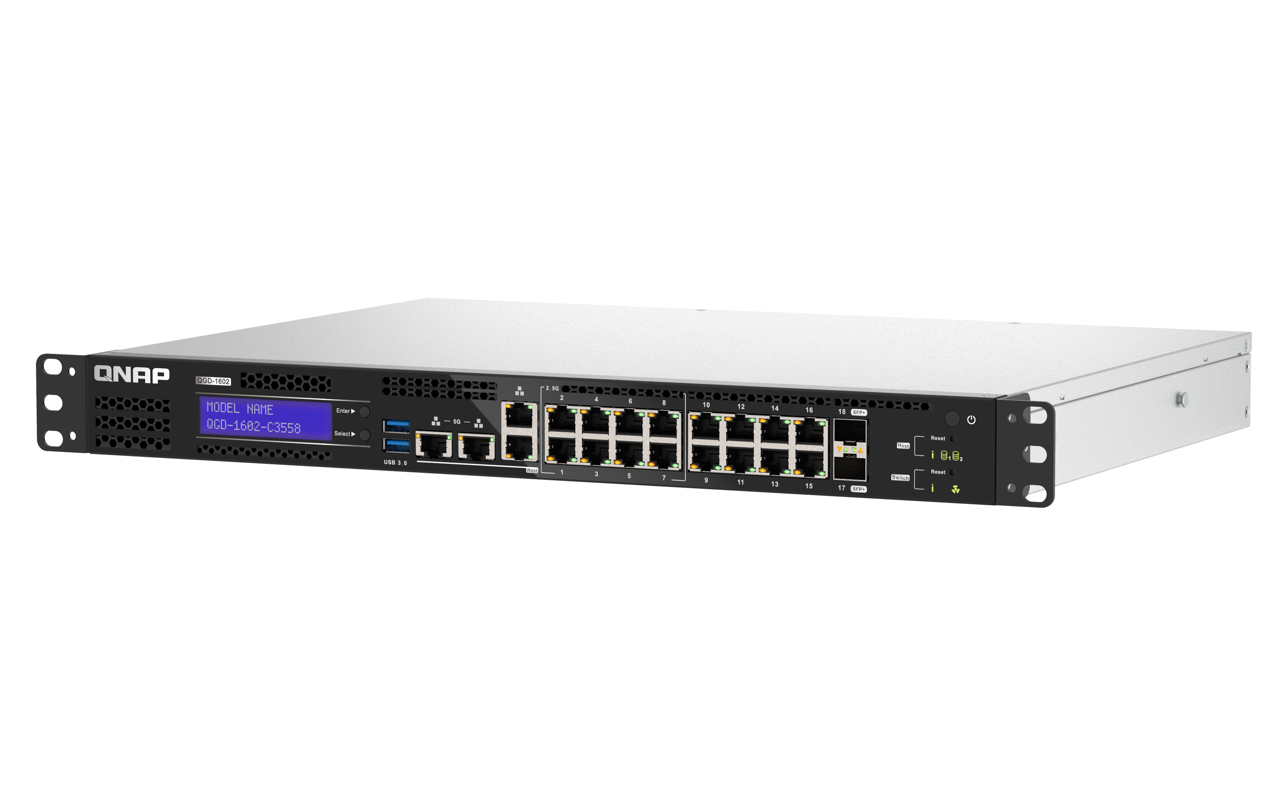 QNAP QGD-1602-C3558-8G Smart Edge Switch mit 2,5 GbE und 10 GbE Fähigkeit