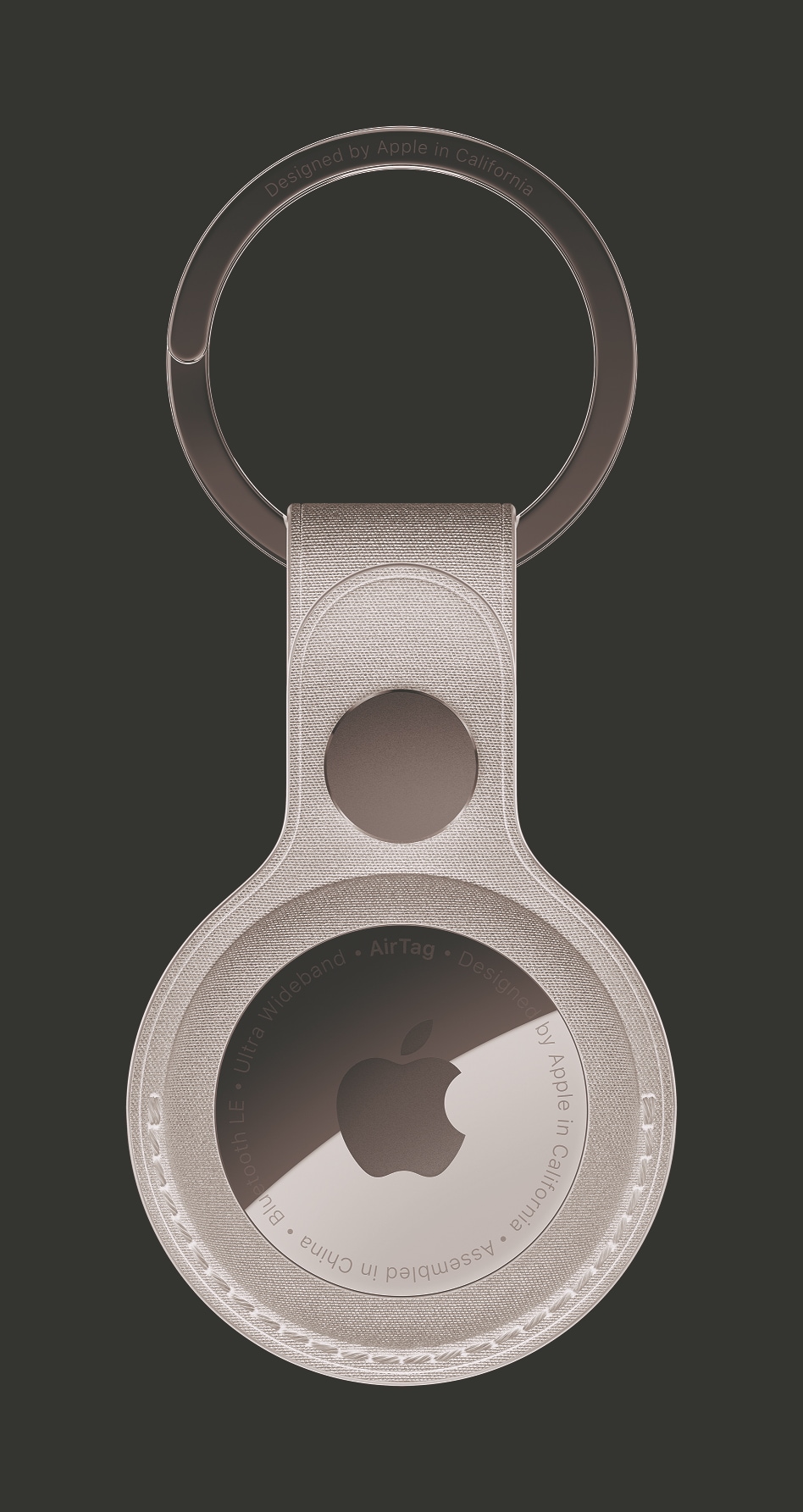 Feingewebe Cyberport ++ AirTag Apple Schlüsselanhänger schwarz