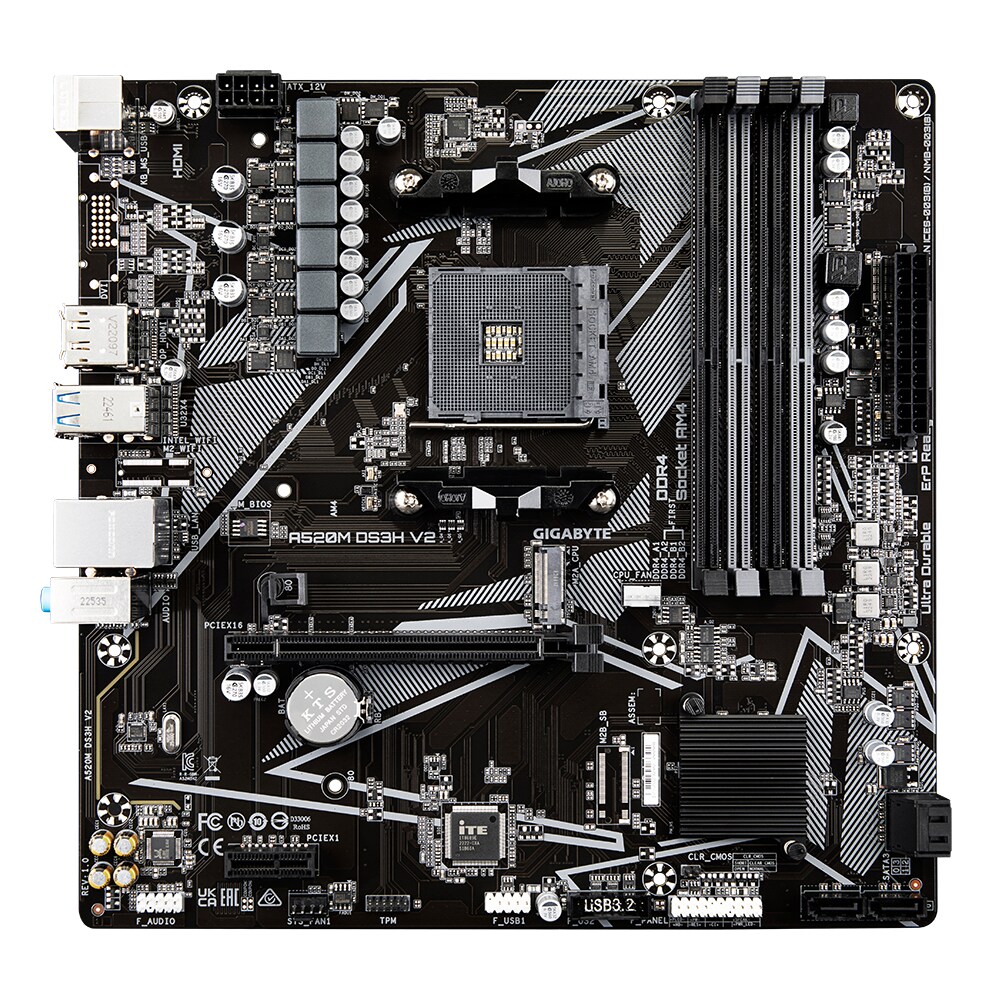 Gigabyte A520M DS3H V2 mATX Mainboard Sockel AM4 HDMI/DP/M.2/SATA