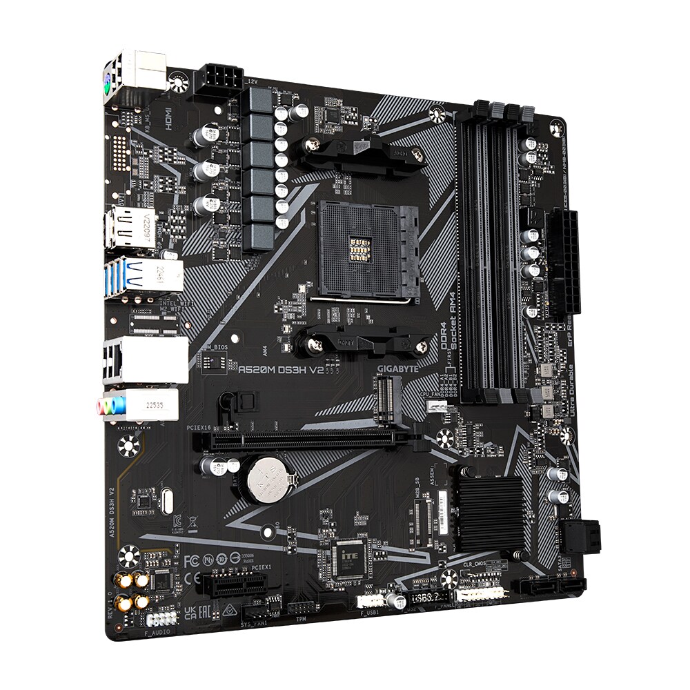 Gigabyte A520M DS3H V2 mATX Mainboard Sockel AM4 HDMI/DP/M.2/SATA