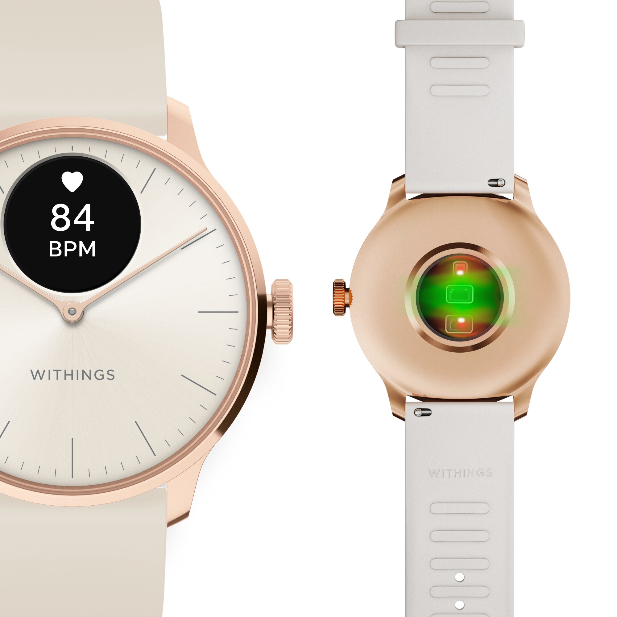 Withings ScanWatch Light rosegold weiß