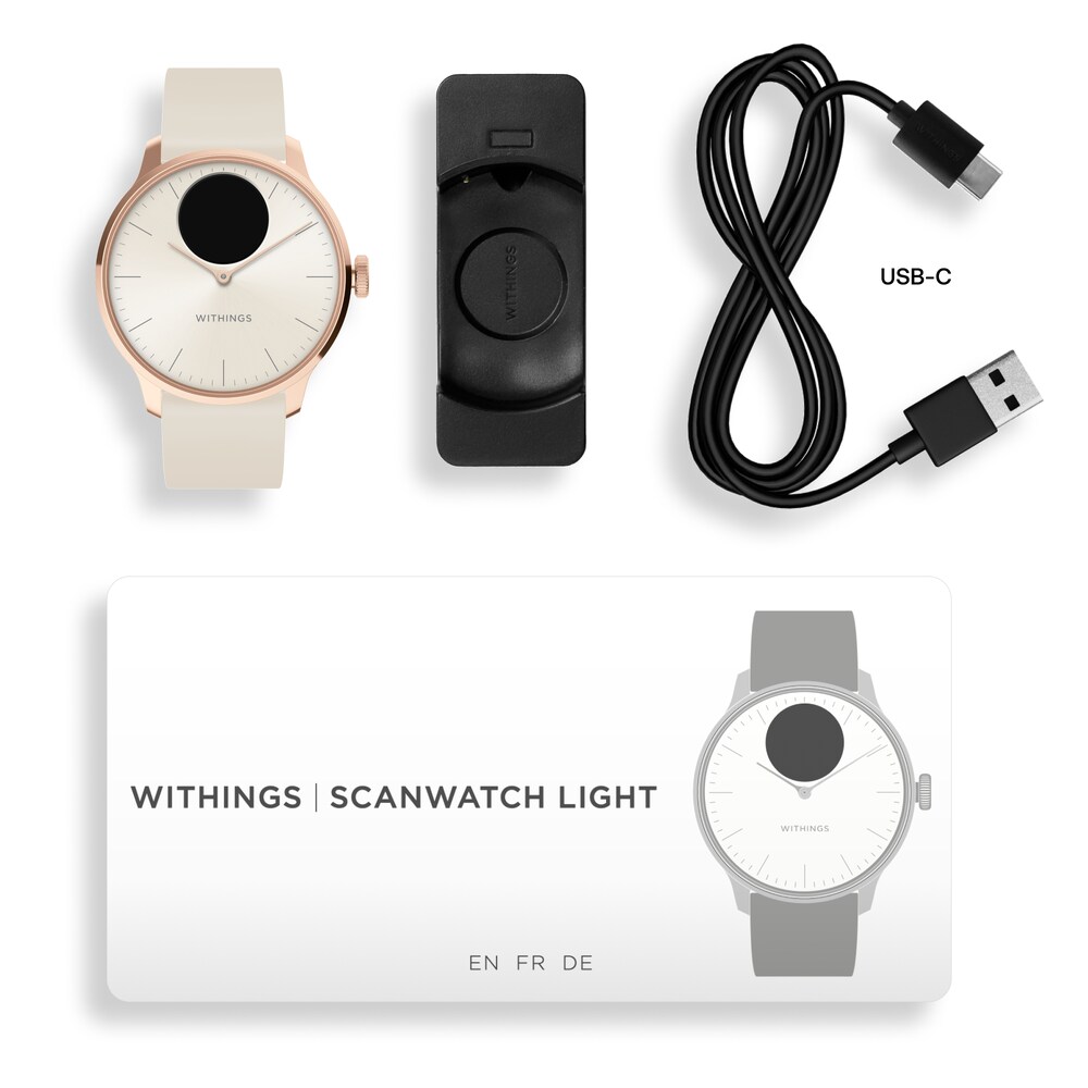 Withings ScanWatch Light rosegold weiß