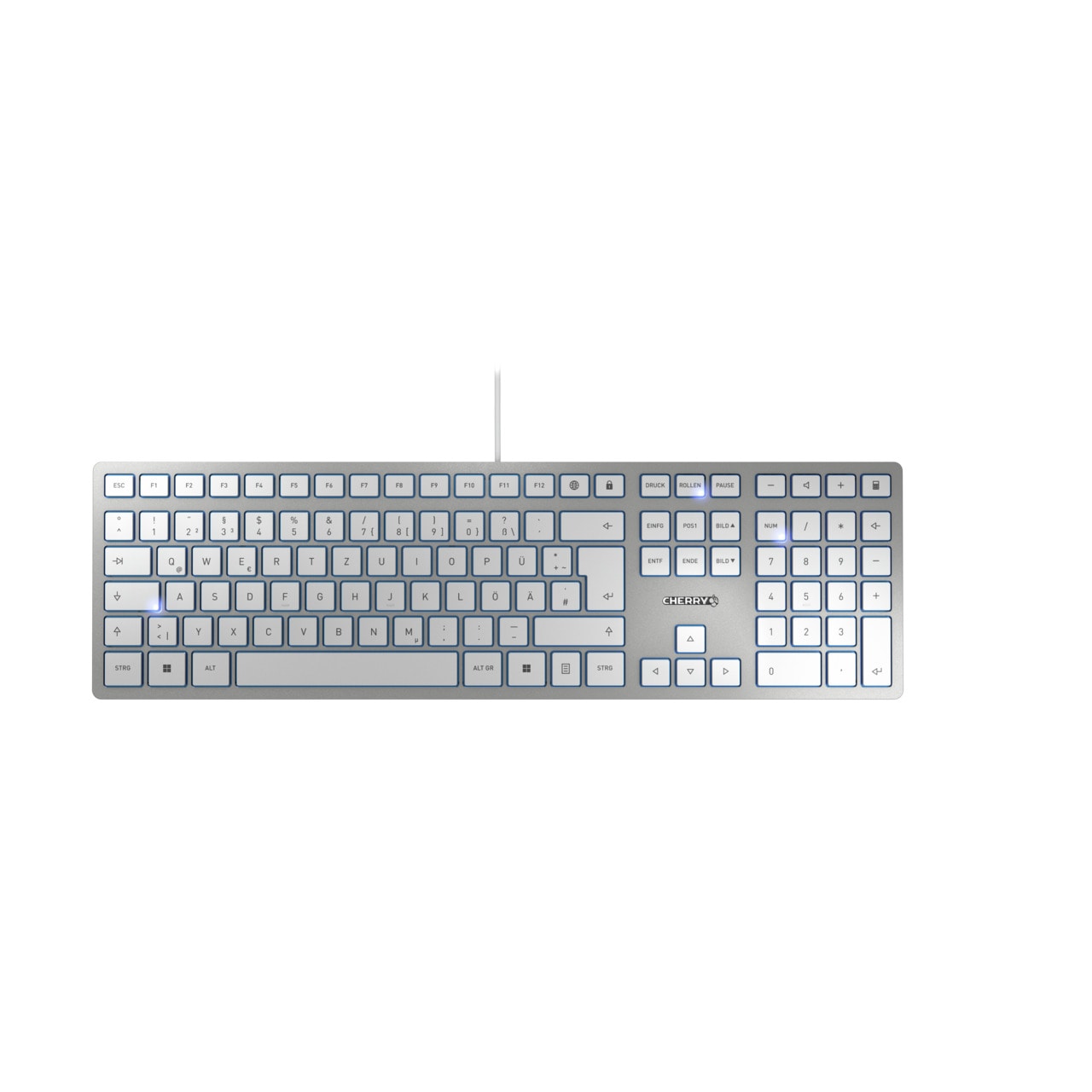 Cherry KC 6000 Slim Keyboard USB silber