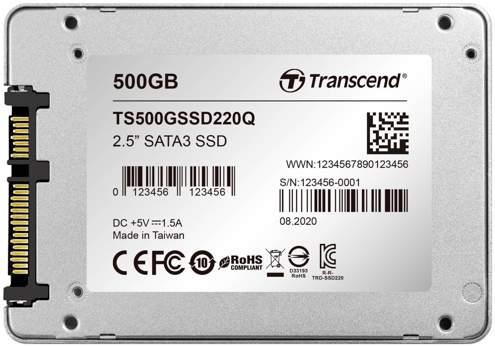 Transcend 220Q 550GB SSD QLC 6.35cm SATA3