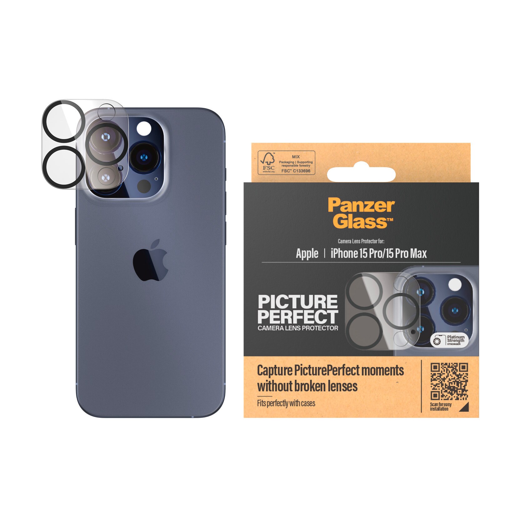 PanzerGlass PicturePerfect Kameraschutz Apple iPhone 15 Pro/15 Pro Max