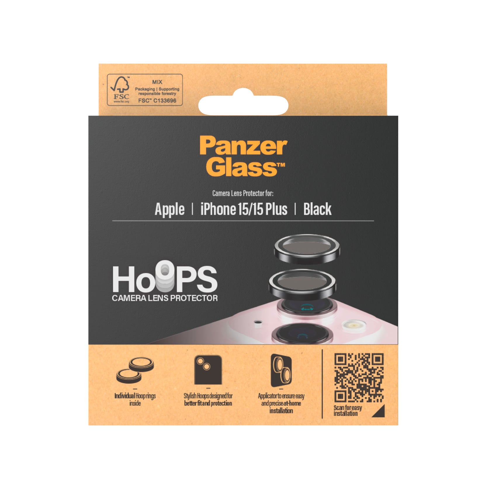 PanzerGlass Hoops Kameraschutz iPhone 15/15 Plus