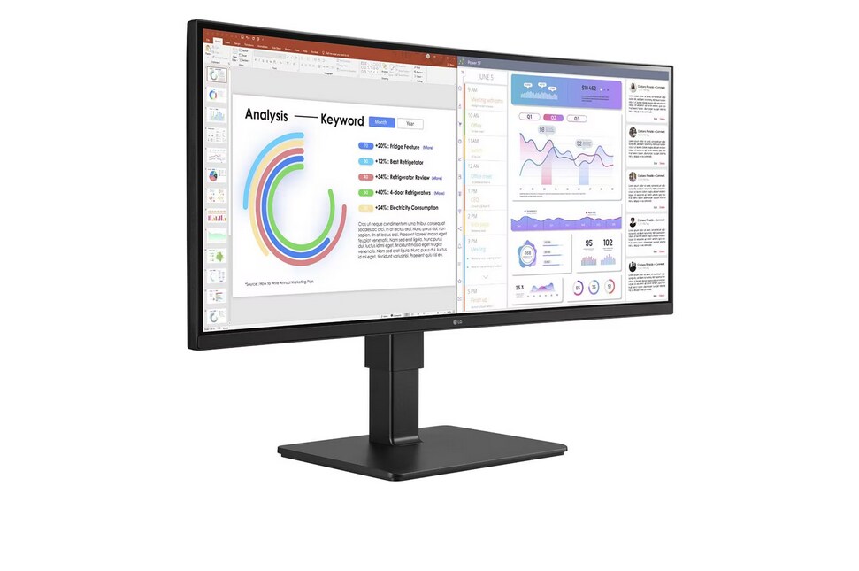 LG 34BN670P-B 86.7cm (34") UWQHD 21:9 IPS curved Monitor HDMI/DP/USB-C, Webcam