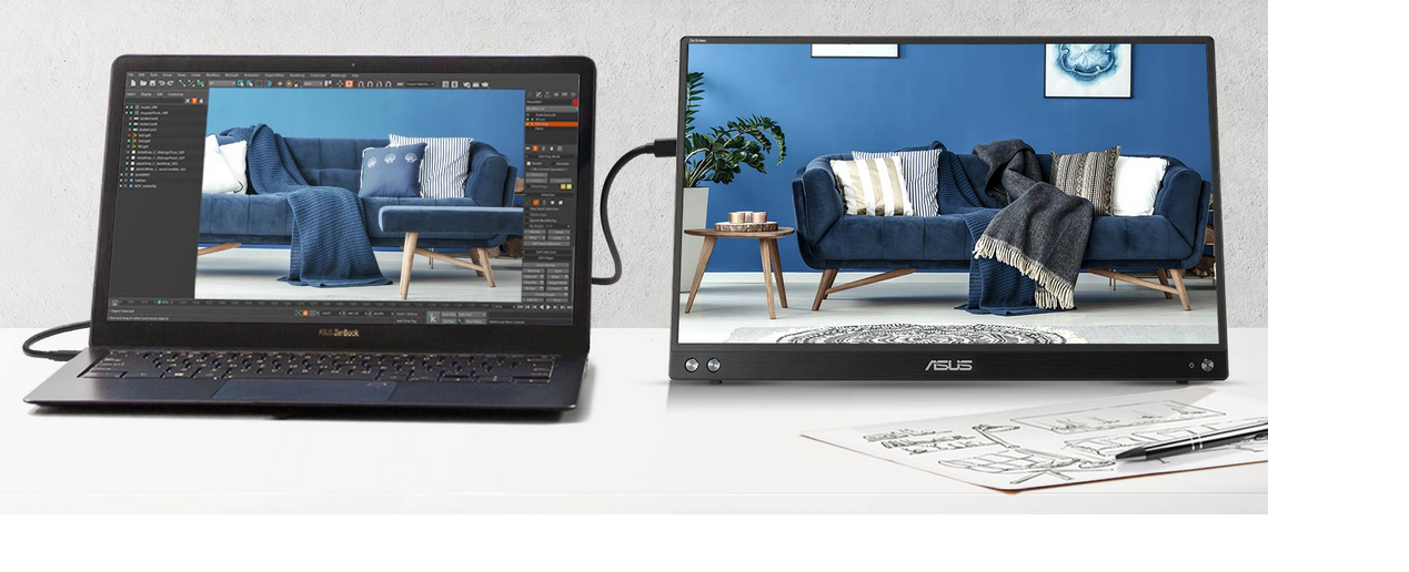 ASUS ZenScreen MB16AHV 39,6cm (15,6") FHD IPS Mobiler Monitor mHDMI/USB-C (DP)