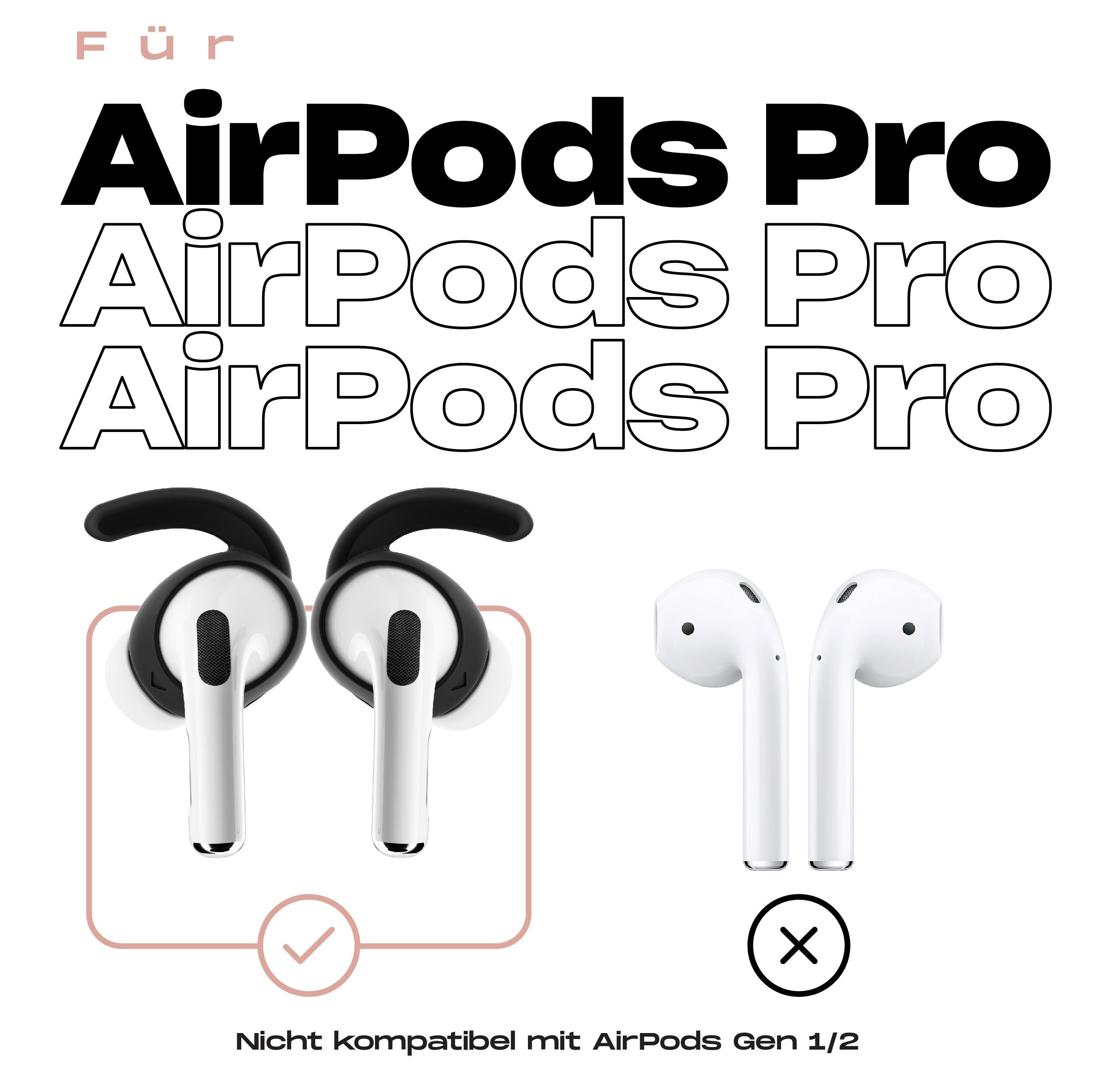 EarBuddyz für AirPods Pro Gen. 2 Schwarz