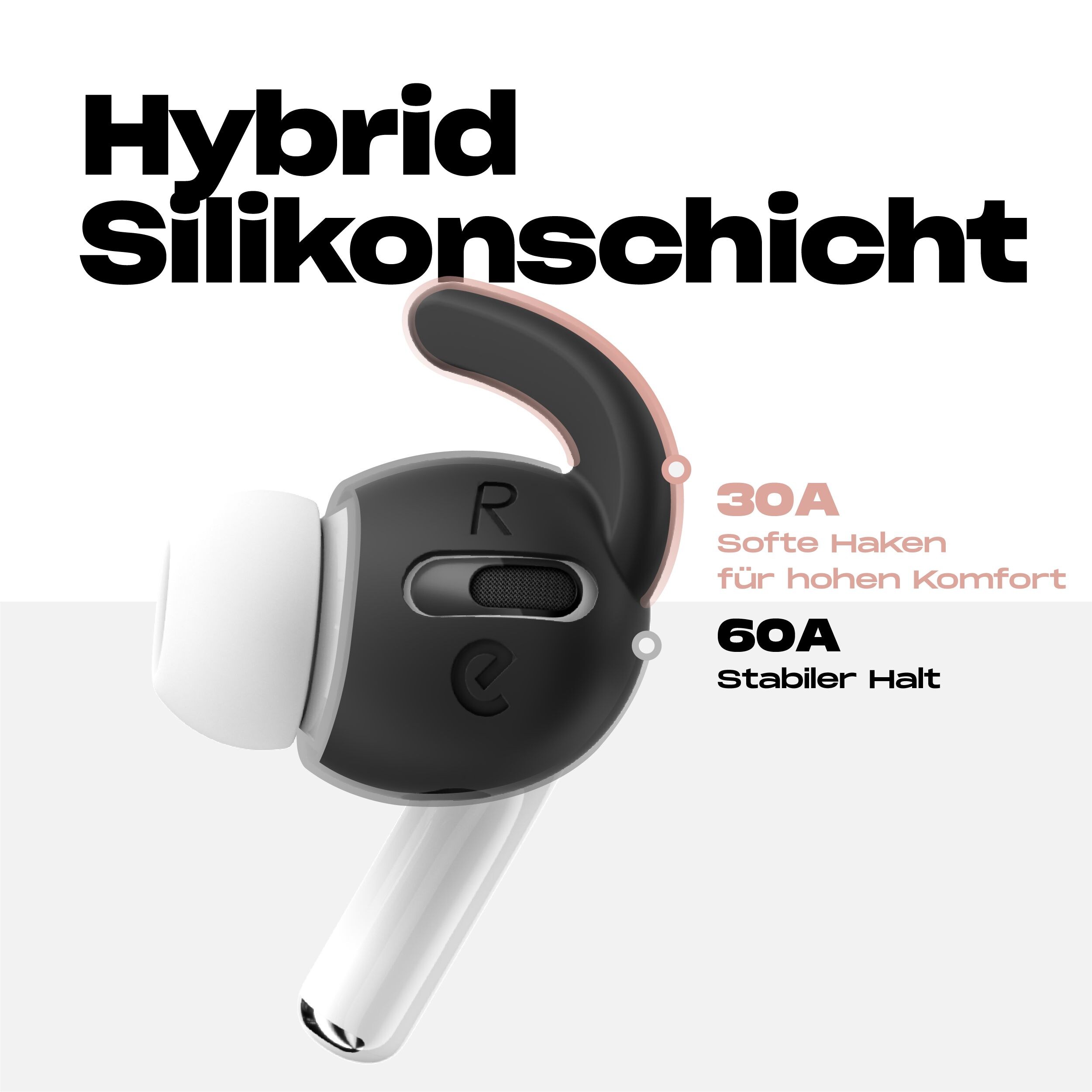 EarBuddyz für AirPods Pro Gen. 2 Schwarz