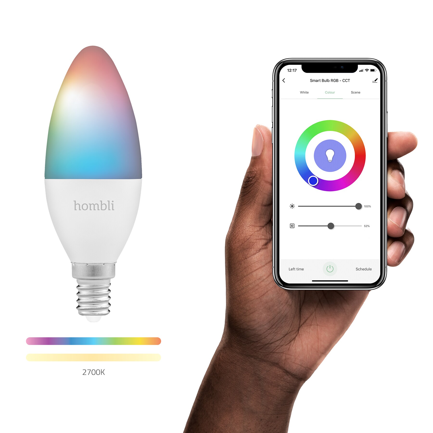 Hombli smarte Glühbirne, 4,5W, E14, RGB