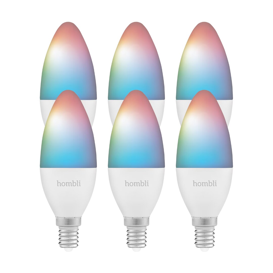 Hombli smarte Glühbirne, 4,5W, E14, RGB, 6er Pack