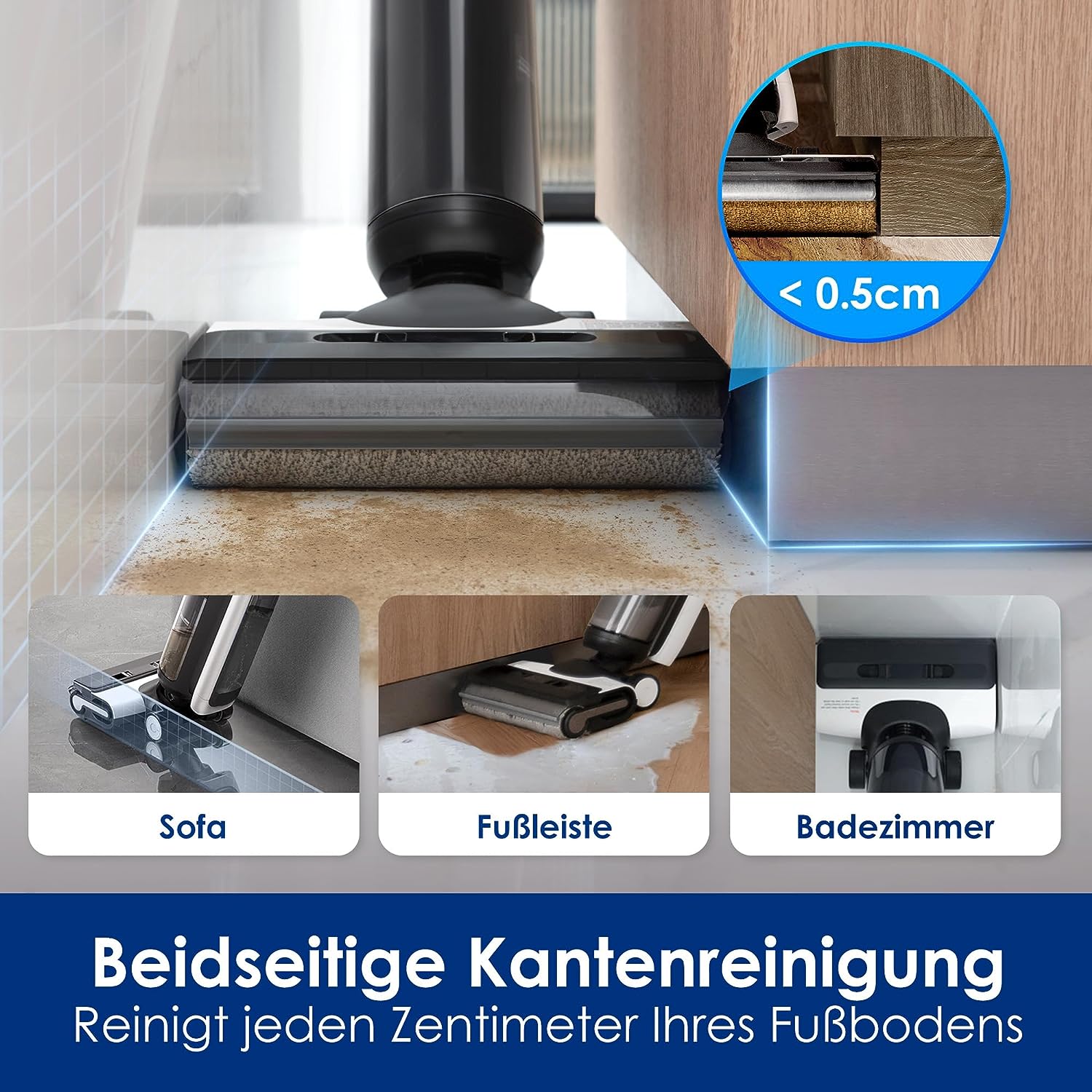 TINECO Floor One S6 Pet schwarz Nass-Trockensauger mit Akku