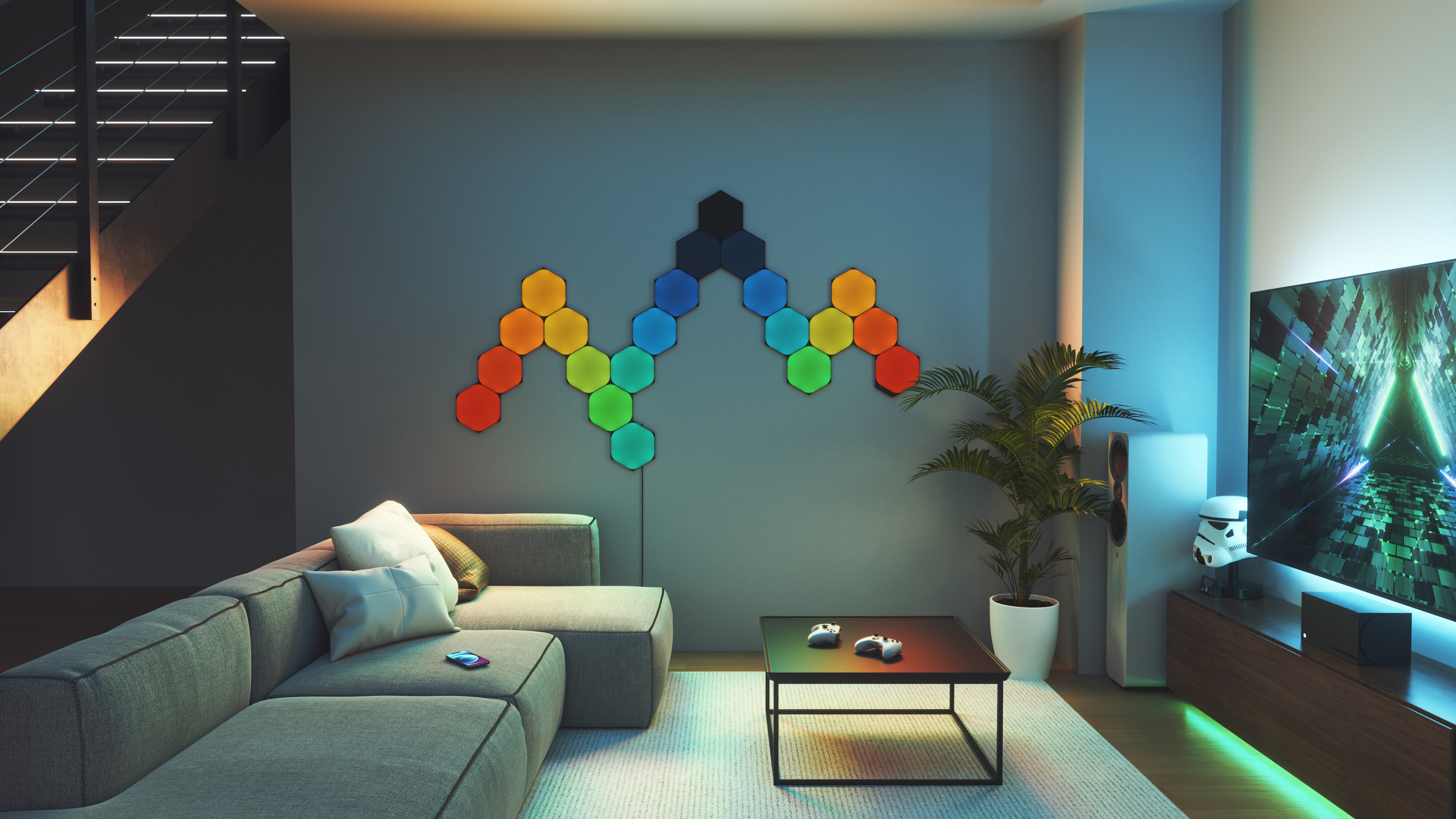 Nanoleaf Shapes Ultra Black Hexagons Expansion Pack - 3PK