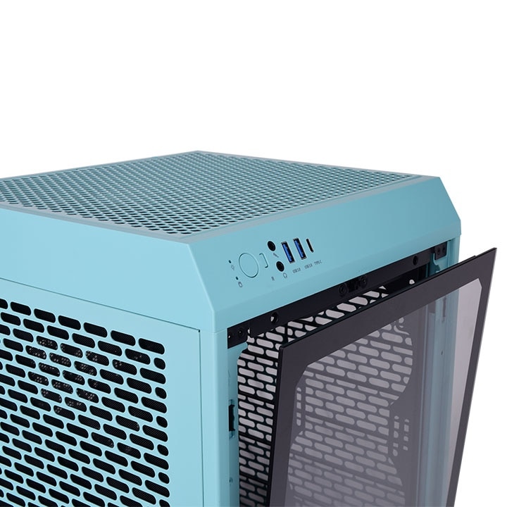 Thermaltake The Tower 200 Mini-Tower Mini-ITX Gehäuse mit Sichtfenster Turquoise