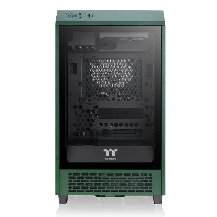 Thermaltake The Tower 200 Mini-Tower Mini-ITX Gehäuse Sichtfenster Racing Green