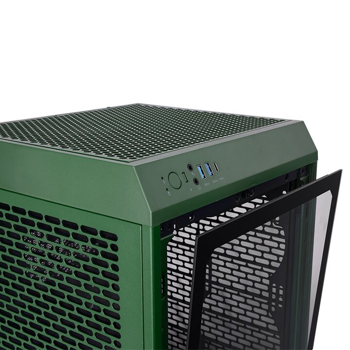 Thermaltake The Tower 200 Mini-Tower Mini-ITX Gehäuse Sichtfenster Racing Green