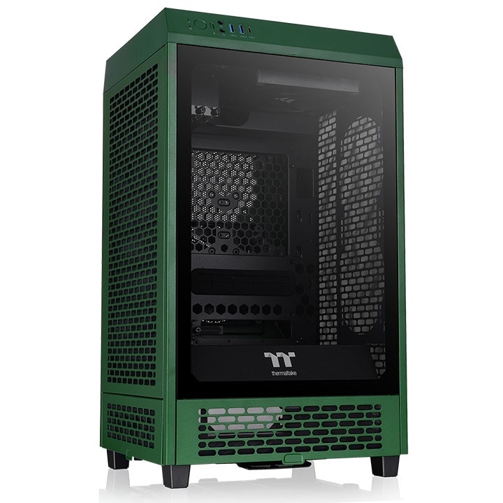 Thermaltake The Tower 200 Mini-Tower Mini-ITX Gehäuse Sichtfenster Racing Green