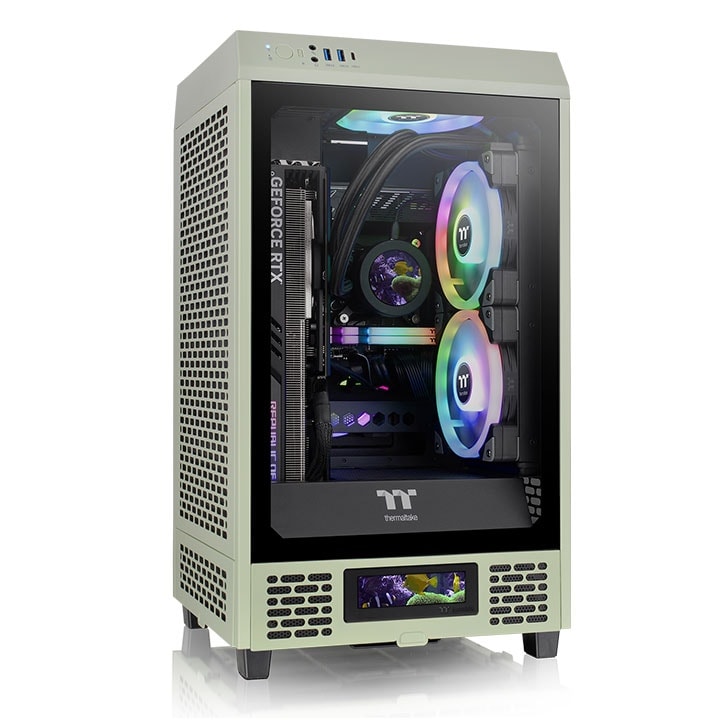 Thermaltake The Tower 200 Mini-Tower Mini-ITX Gehäuse Sichtfenster Matcha Green