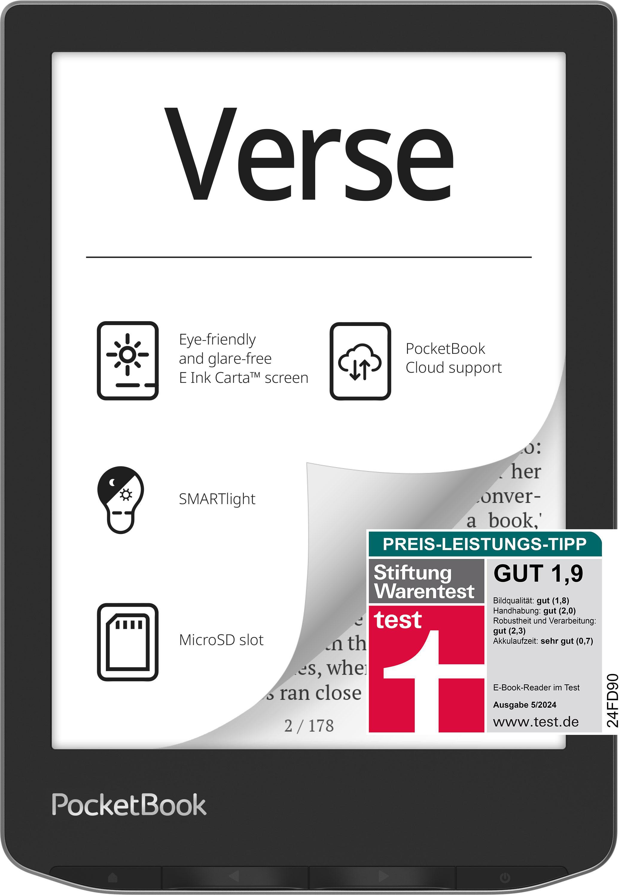 PocketBook Verse eReader mist grey mit 212 DPI 512 MB