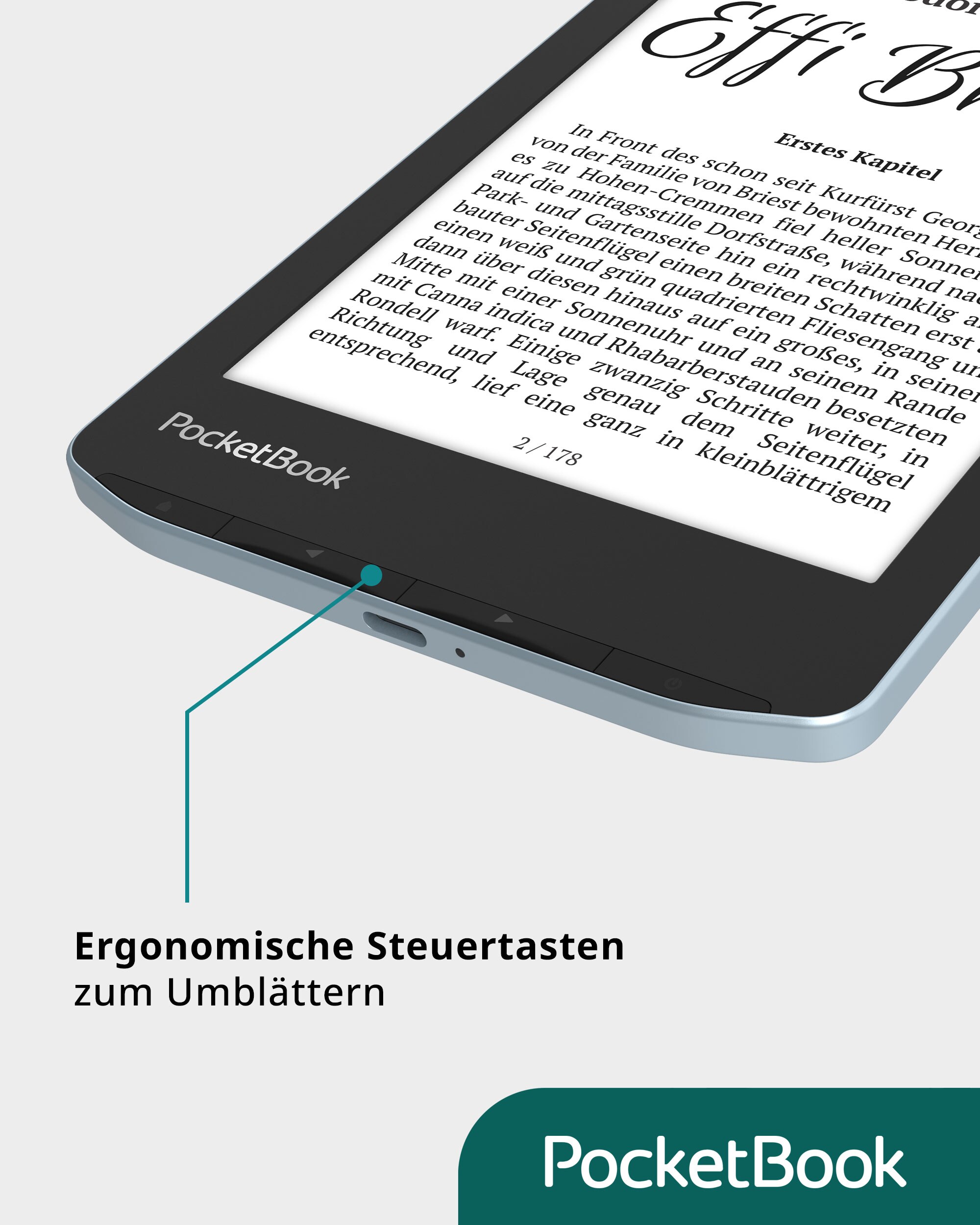 PocketBook Verse eReader mist grey mit 212 DPI 512 MB