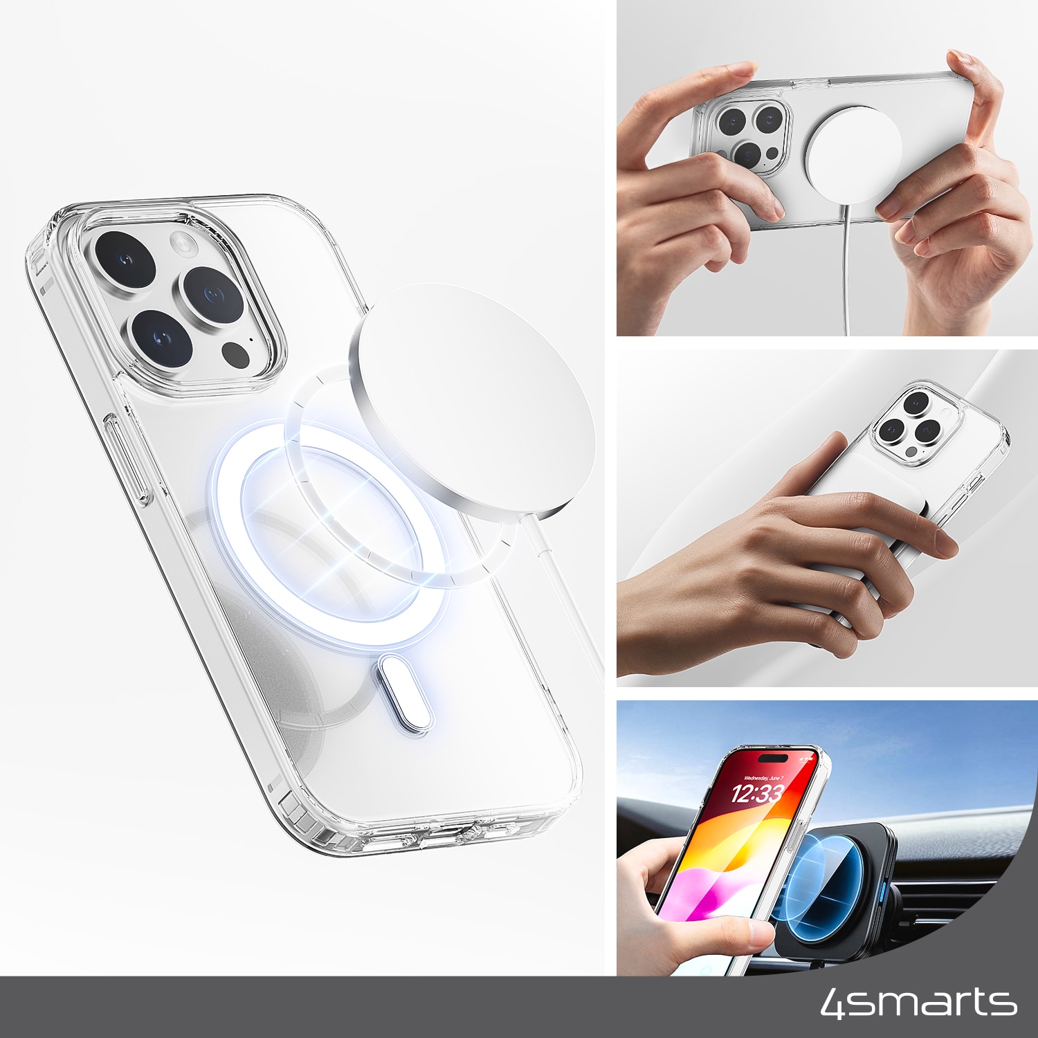 4Smarts 360° Protection Set für Apple iPhone 15 Transparent