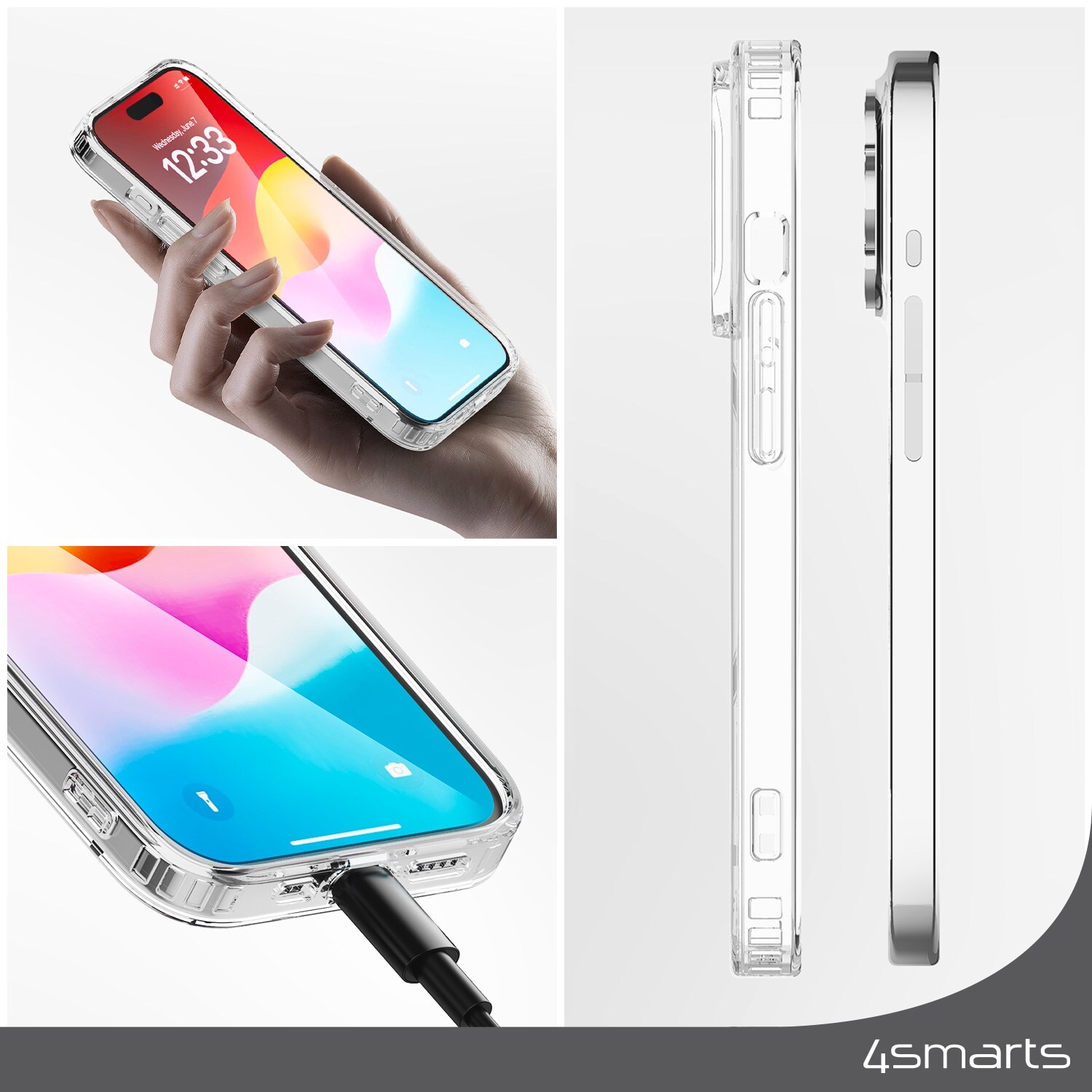 4Smarts 360° Protection Set für Apple iPhone 15 Plus Transparent