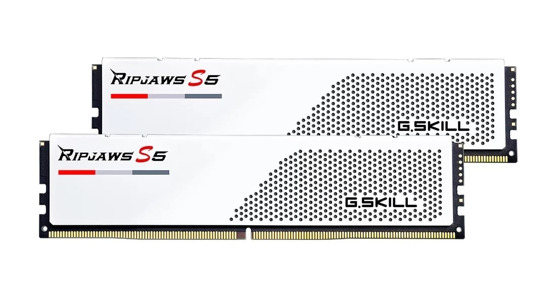 64GB (2x32GB) G.Skill Ripjaws S5 White DDR5-6000 CL30 RAM Speicher Kit