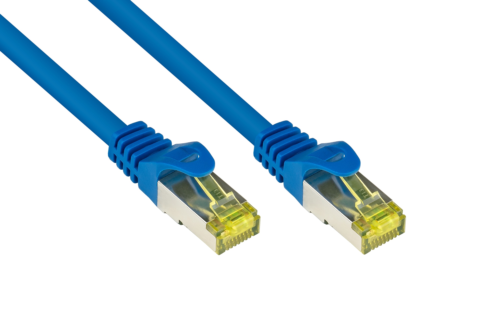 Good Connections Patchkabel mit Cat. 7 Rohkabel S/FTP 0,15m blau