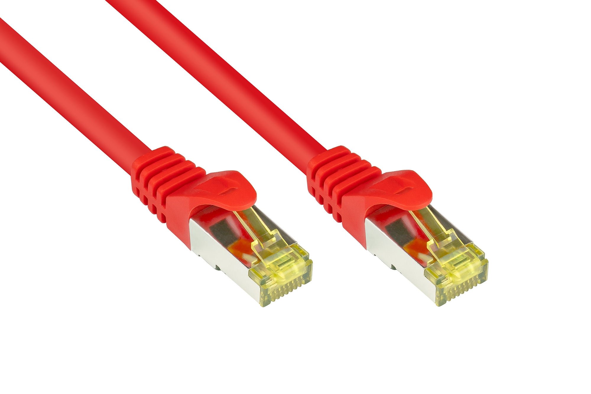 Good Connections Patchkabel mit Cat. 7 Rohkabel S/FTP 0,15m rot