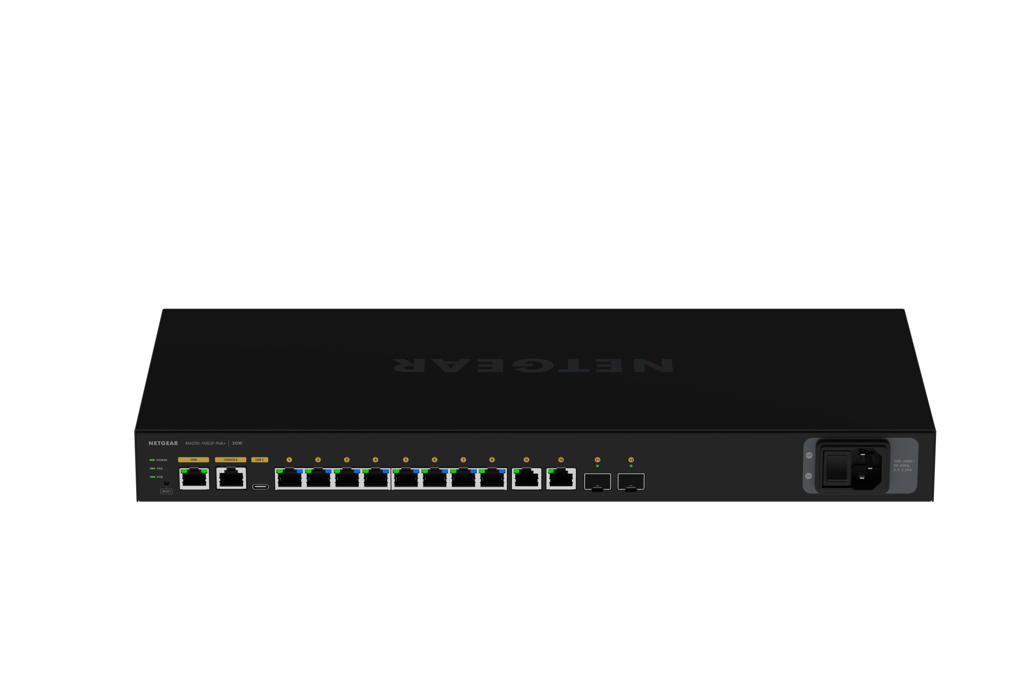 Netgear AV-Line M4250-10G2F-PoE+ Rackmount Managed Gigabit Switch