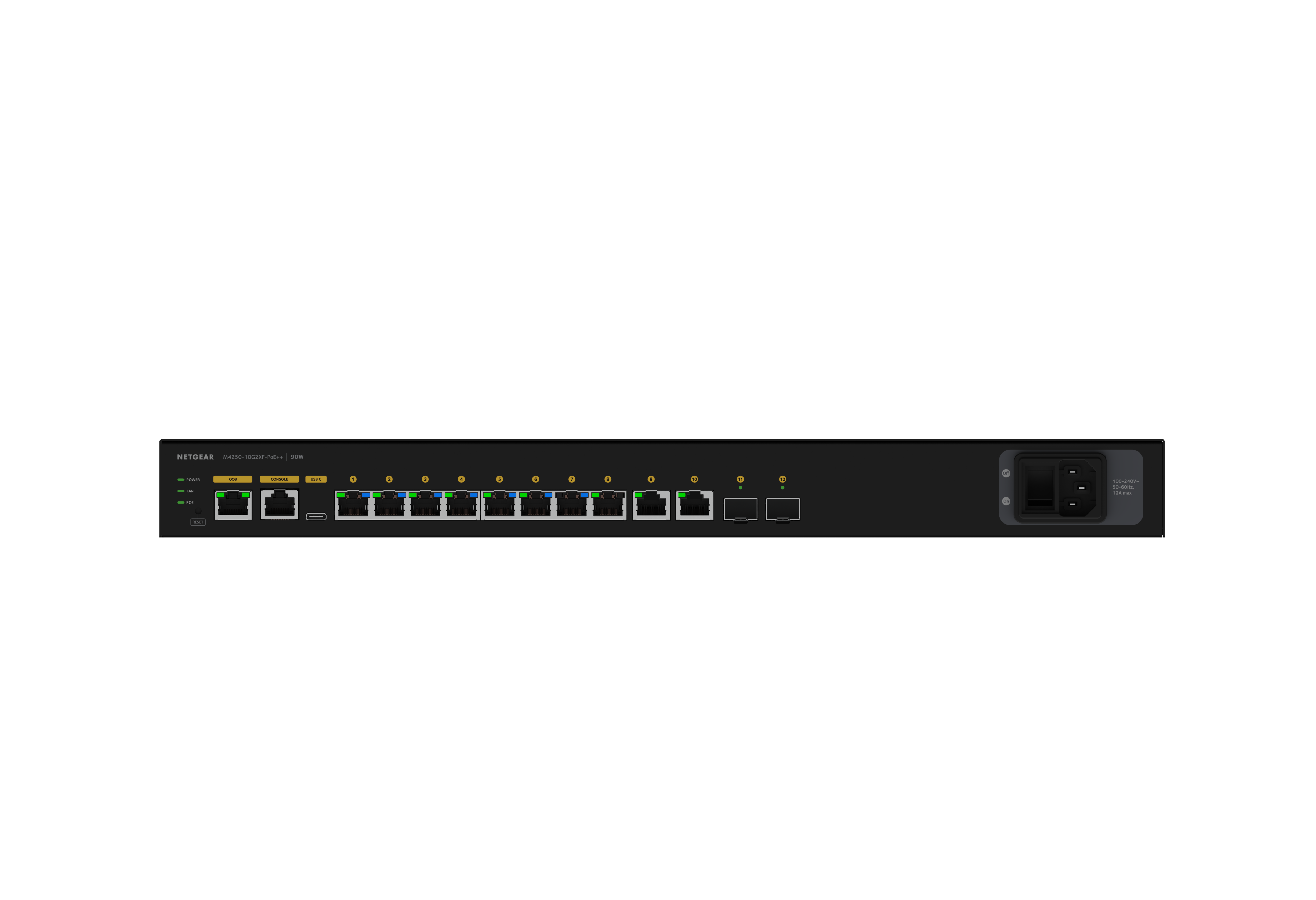 Netgear AV-Line M4250-10G2XF-PoE++ Rackmount Managed Gigabit Switch