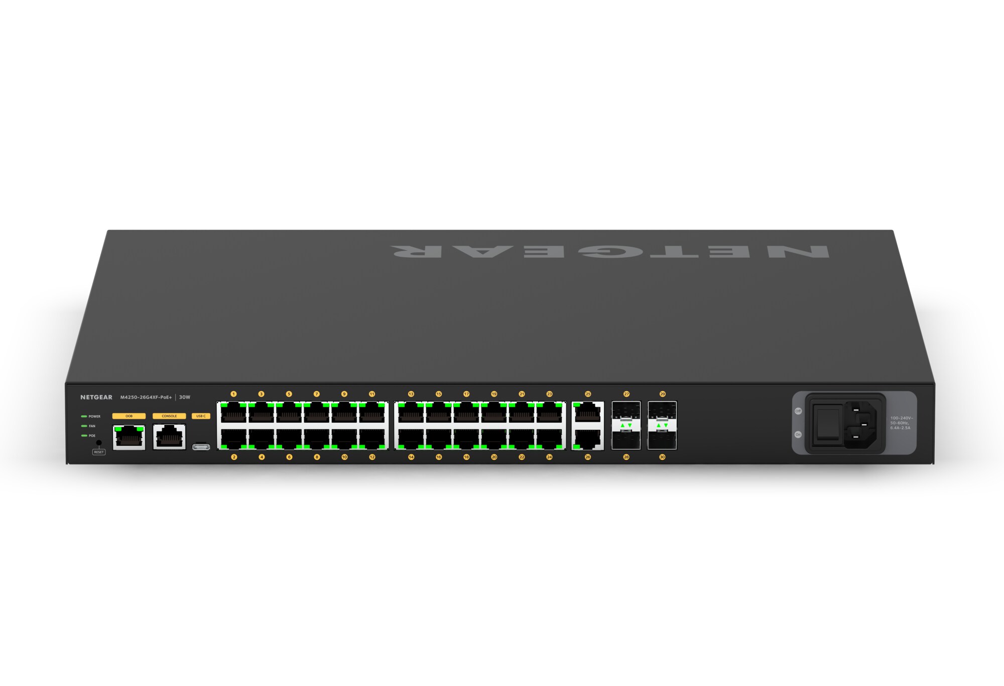 Netgear AV-Line M4250-26G4XF-PoE+ Rackmount Managed Gigabit Switch