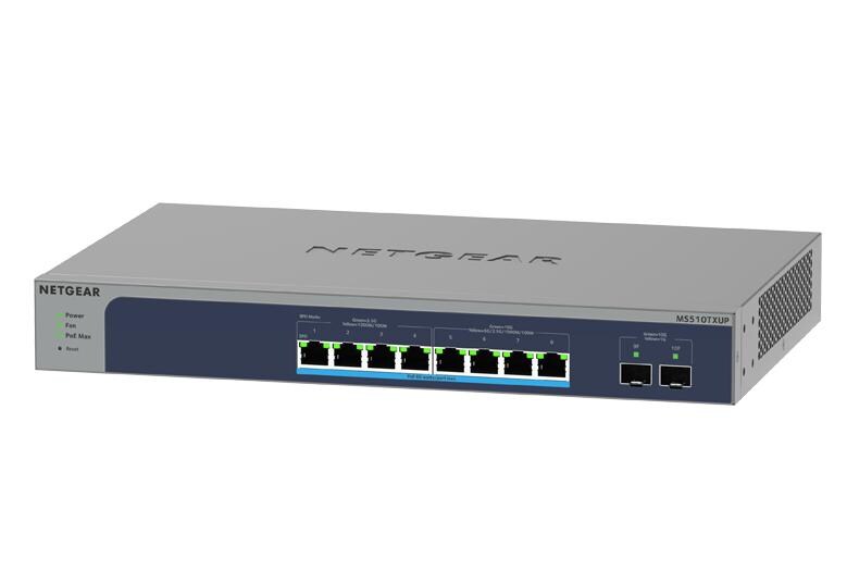 Netgear MS510TXUP 8x RJ-45, 2x SFP+, 295W PoE++ Desktop Gigabit Smart Switch