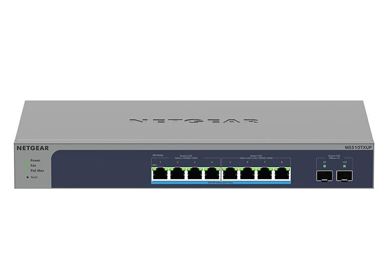 Netgear MS510TXUP 8x RJ-45, 2x SFP+, 295W PoE++ Desktop Gigabit Smart Switch