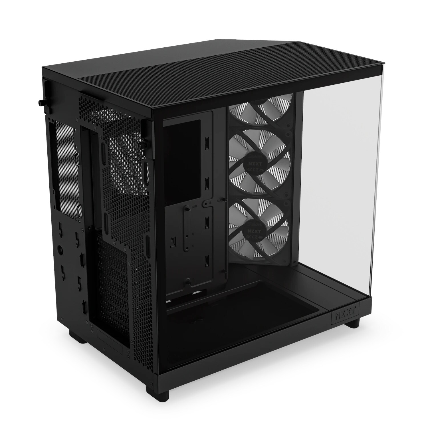 NZXT H6 Flow Black RGB Midi Tower ATX Gaming Gehäuse schwarz mit Glasfenster