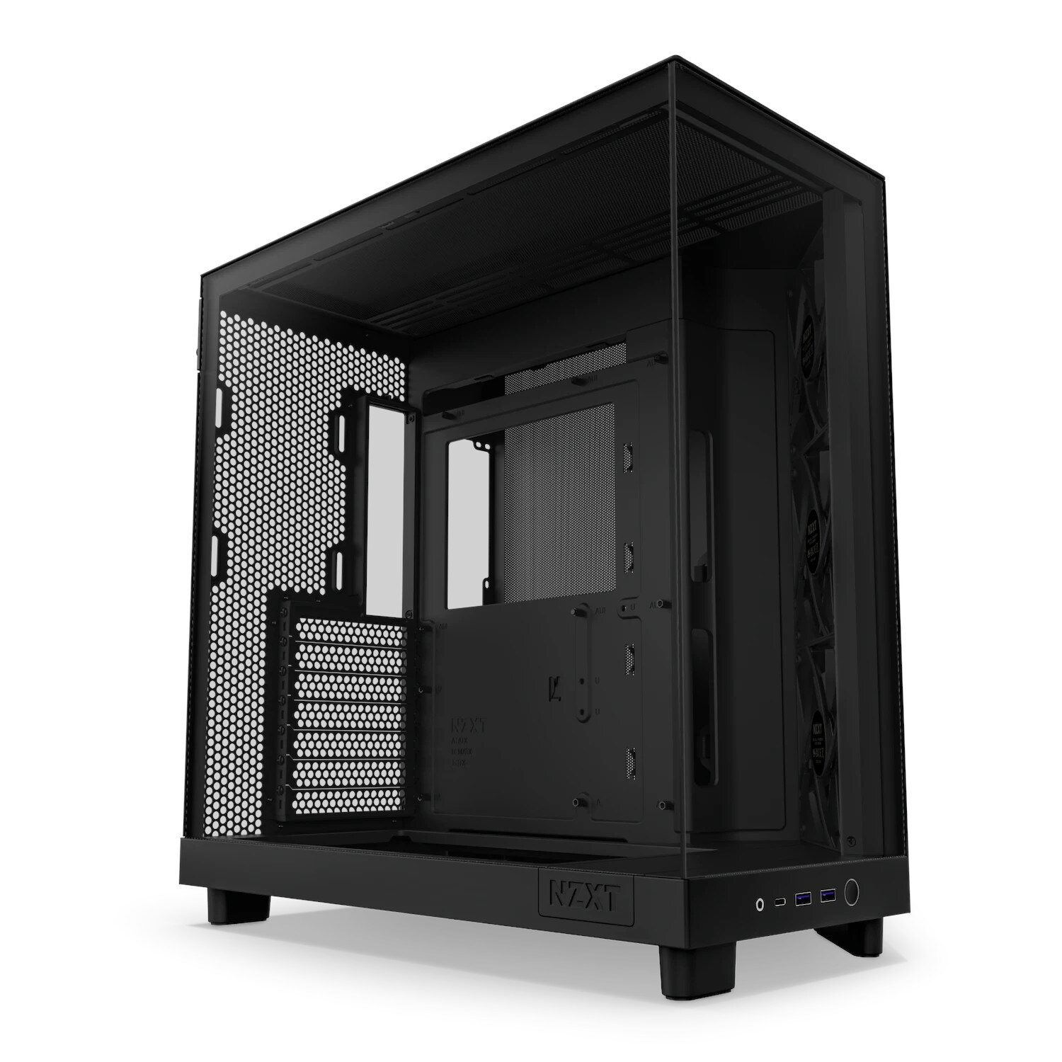 NZXT H6 Flow Black Midi Tower ATX Gaming Gehäuse schwarz mit Glasfenster