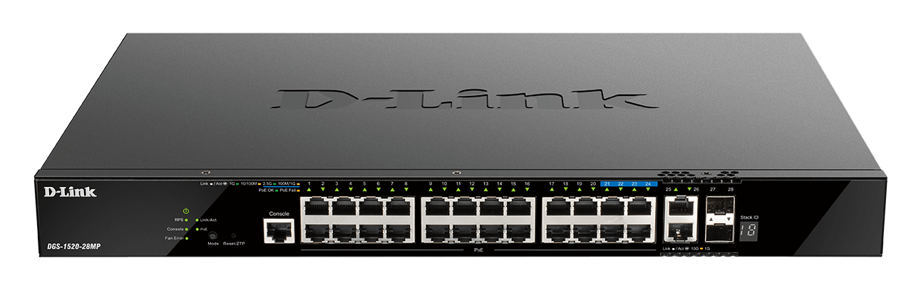 D-Link DGS-1520-28MP Stackable Switch Smart Managed