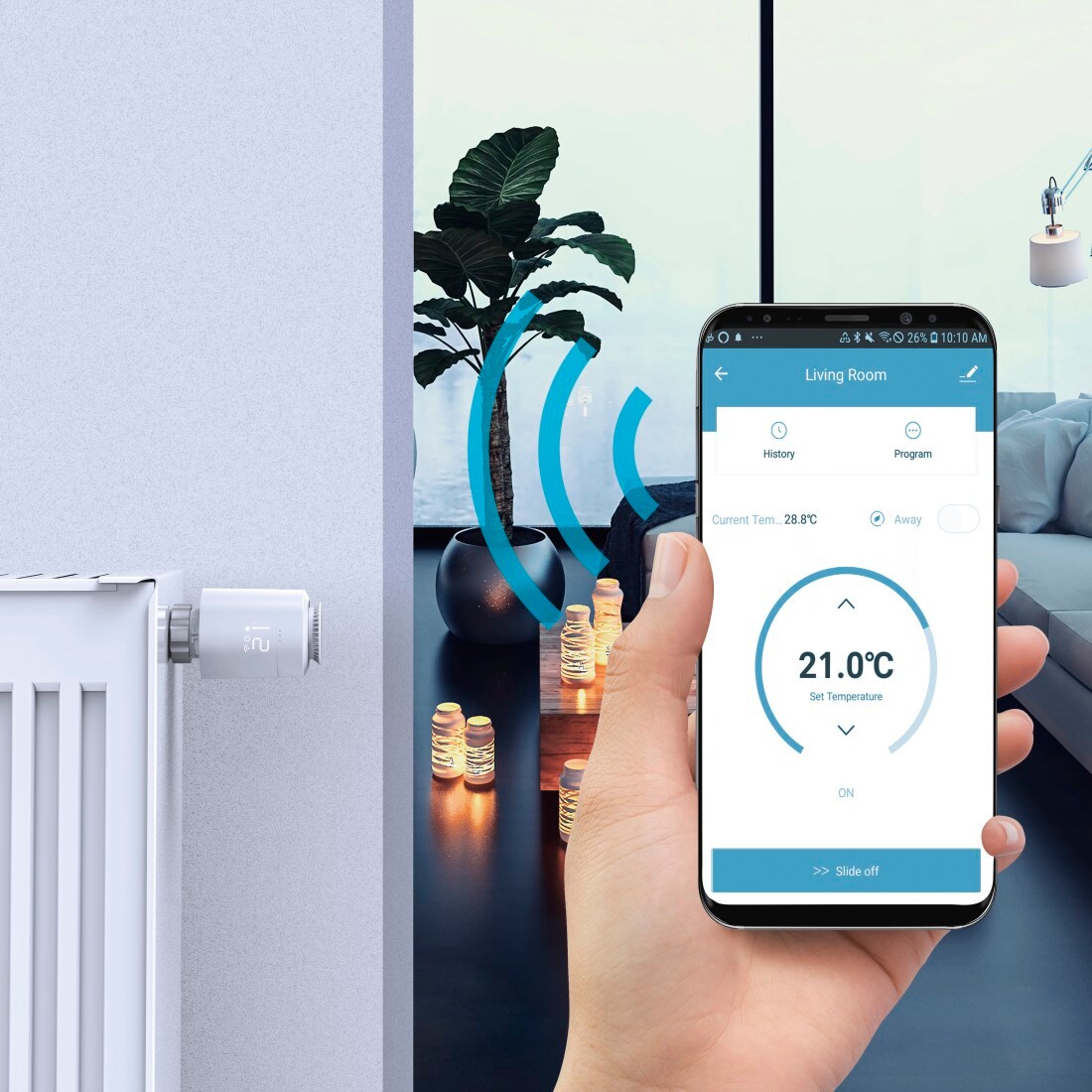 Hama 176592 Smartes Heizkörperthermostat für heizungssteuerung per WLAN