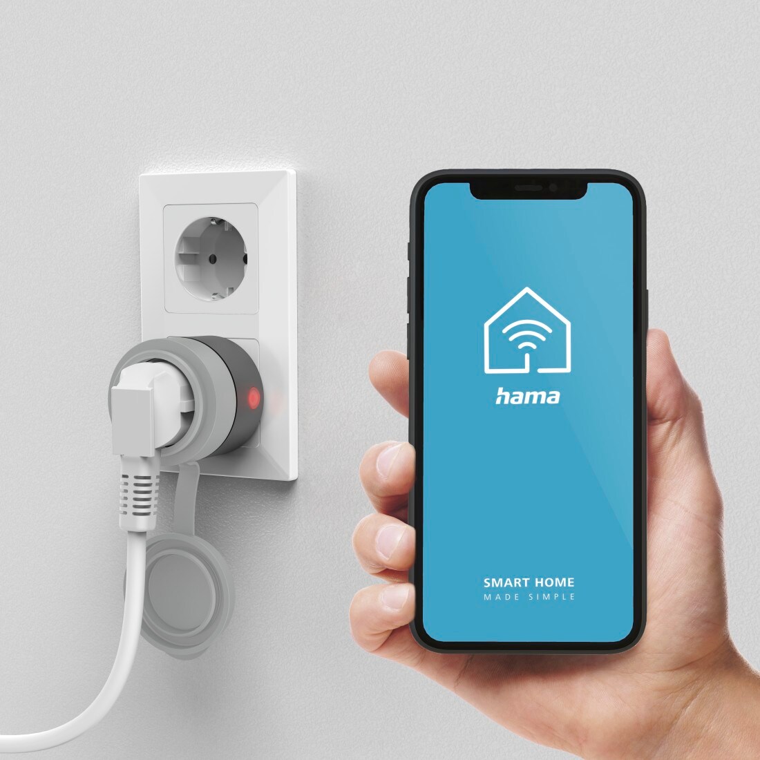 Hama 176624 WLAN-Steckdose "Outdoor", für Sprach- und App-Steuerung