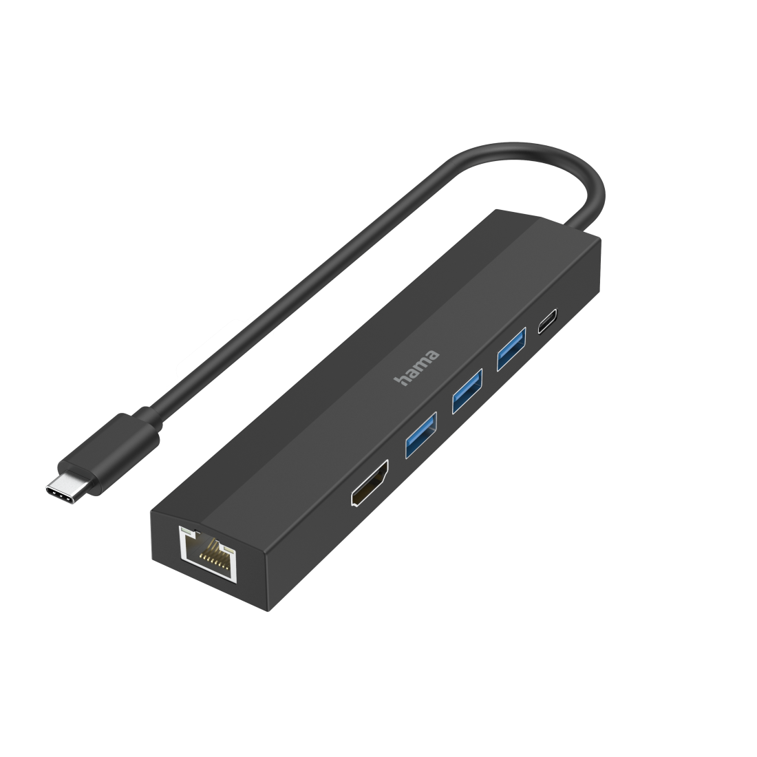 Hama 200144 USB-C Multiport-Hub, schwarz