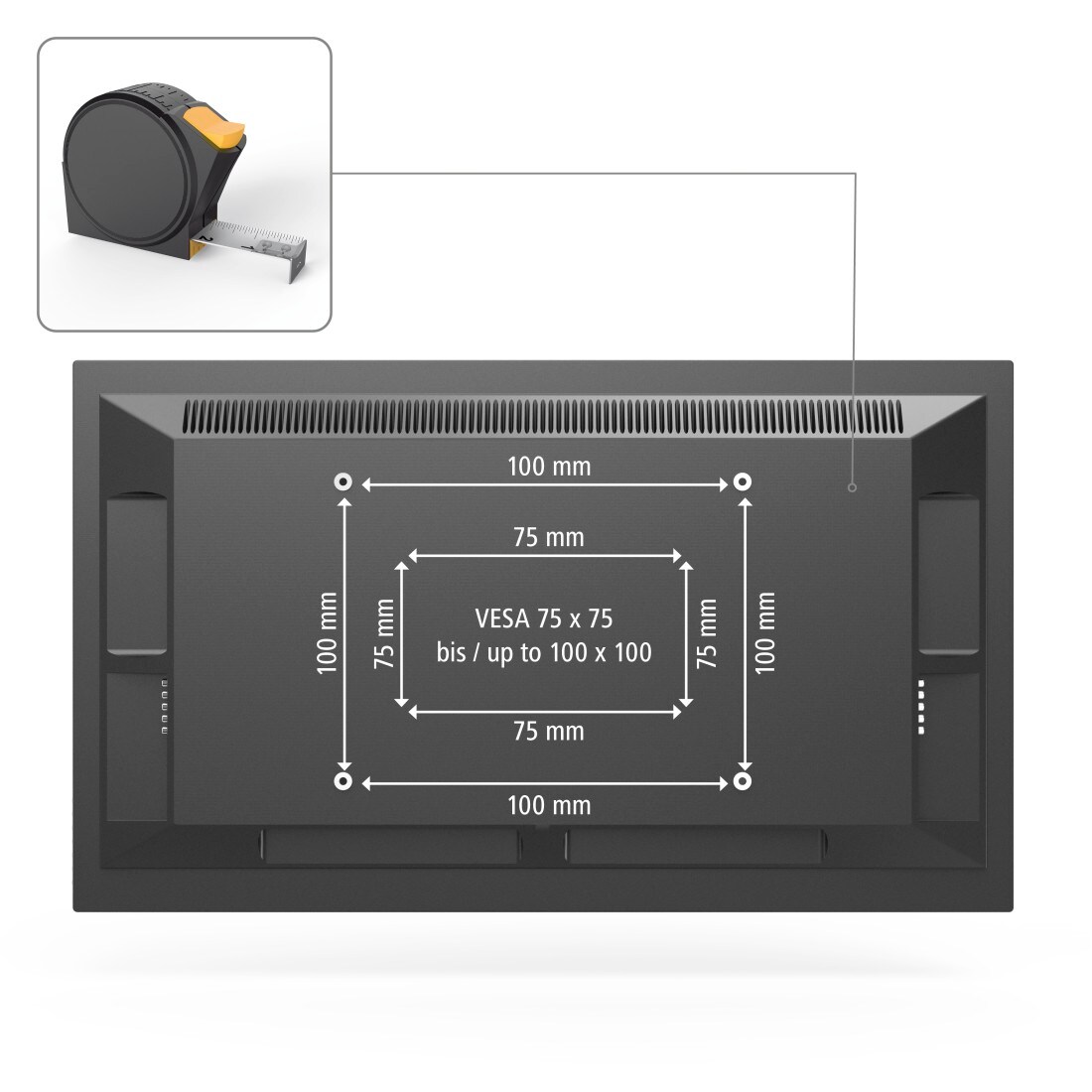 Hama Monitorhalterung mit Gasfeder höhenverstellbar, schwenk-/neigbar 13"-35"