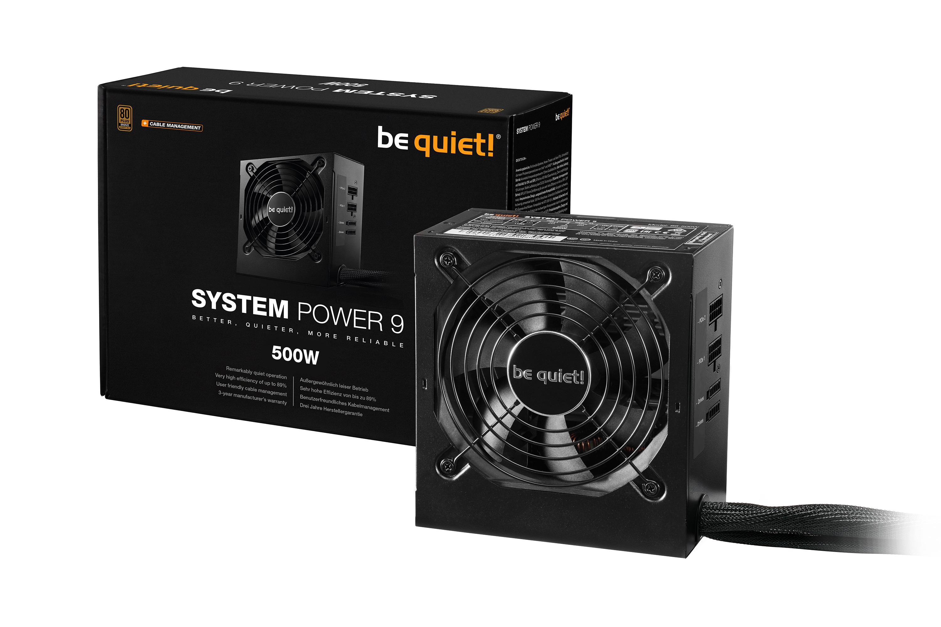 be quiet!System Power 9 CM 500 Watt (120mm Lüfter)