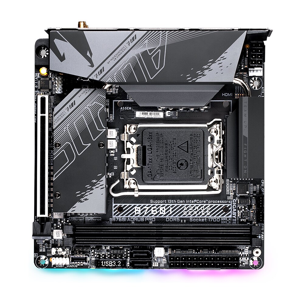 GIGABYTE B760I AORUS PRO ATX Mainboard Sockel 1700 HDMI/DP/USB 3.1/WIFI/BT