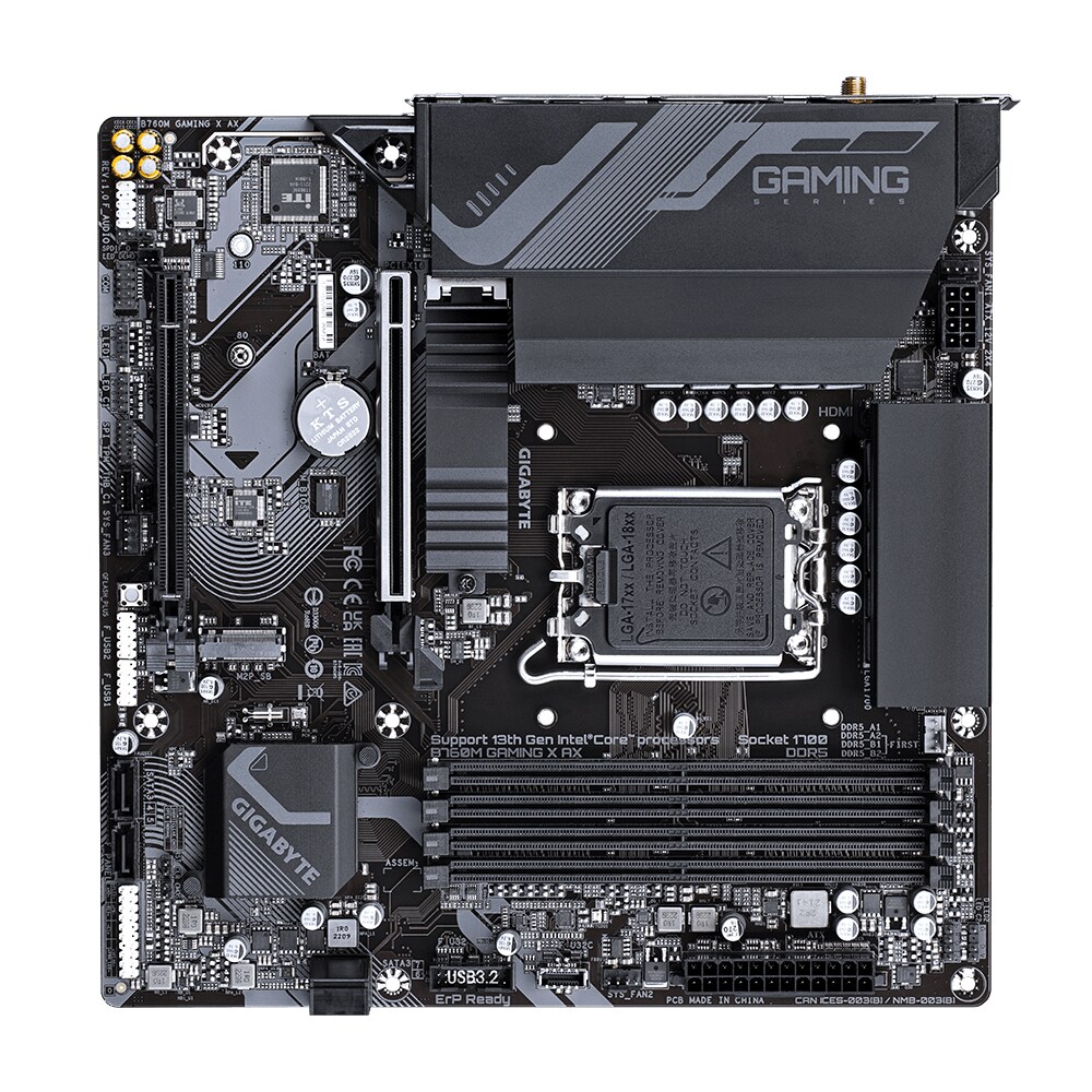 GIGABYTE B760M GAMING X AX mATX Mainboard Sockel 1700 HDMI/DP/USB 3.2/WIFI/BT