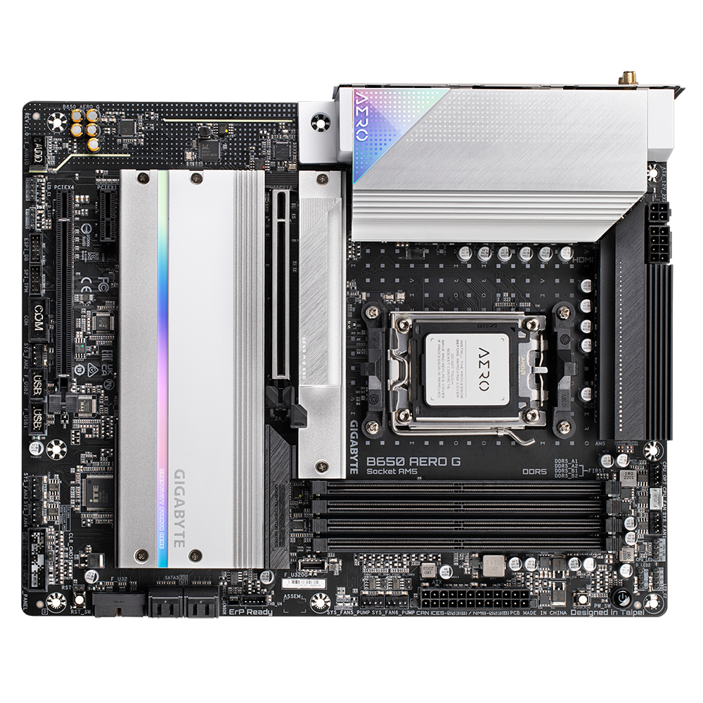 GIGABYTE B650 AERO G ATX Mainboard Sockel AM5 HDMI/DP/USB-C/WIFI6E/BT