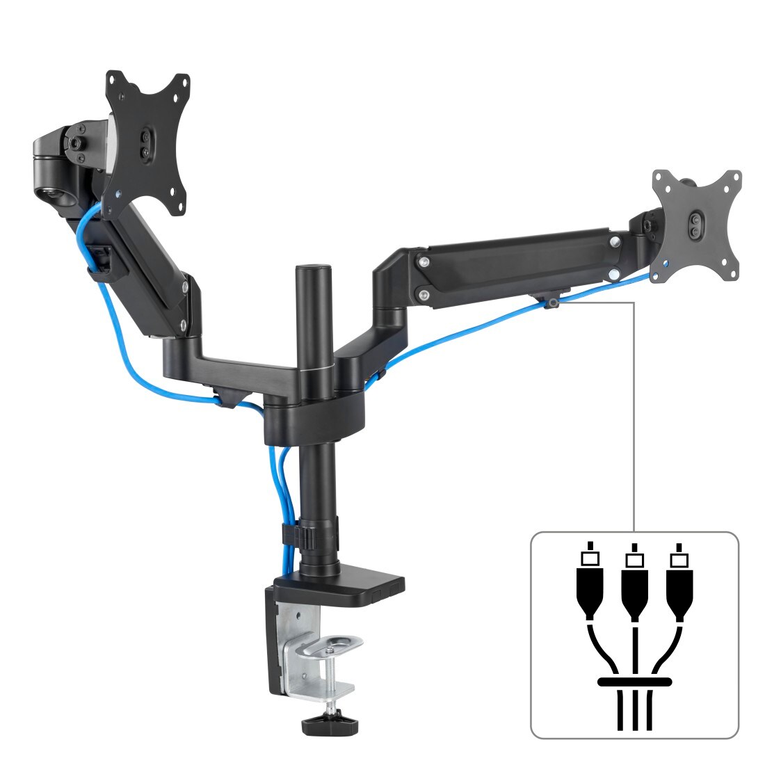 Hama Monitorhalterung mit Gasfeder höhenverstellbar, schwenk-/neigbar 13"-32"