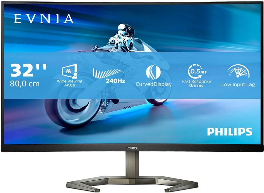 Philips Evnia 32M1C5200W 80cm (31,5") FHD VA Monitor Curved 16:9 HDMI/DP 240Hz