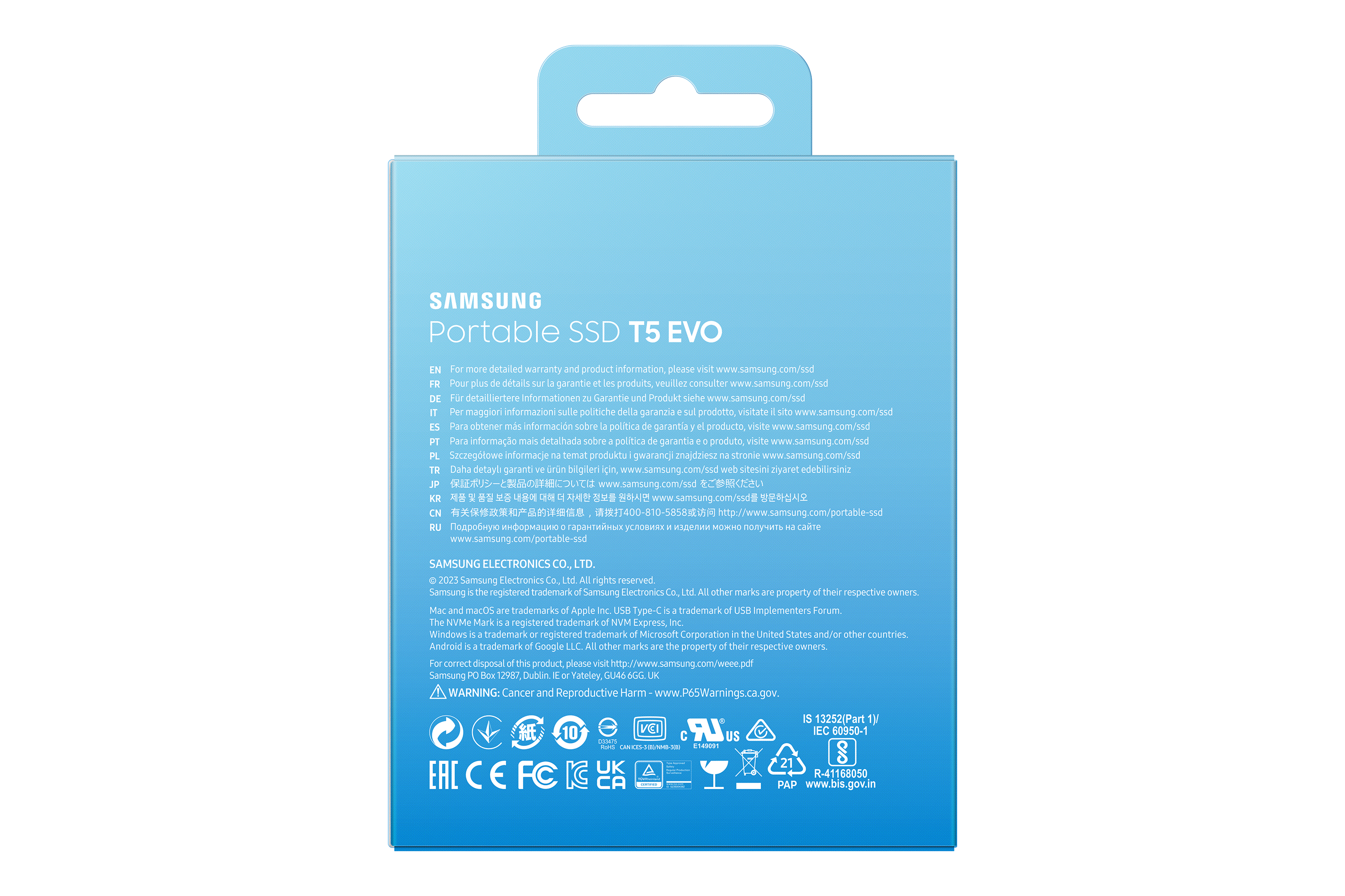 Samsung Portable SSD T5 EVO 2TB USB3.2 Gen1 Typ-C schwarz